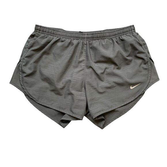 Nike Shorts Womens S Small Gray Dri Fit Tempo Running Brief Lined Elastic Waist - Picture 1 of 15